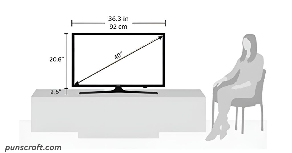 Visualizing 40-Inch TV Width with this image example and clear your doubts about how wide is 40 inch tv